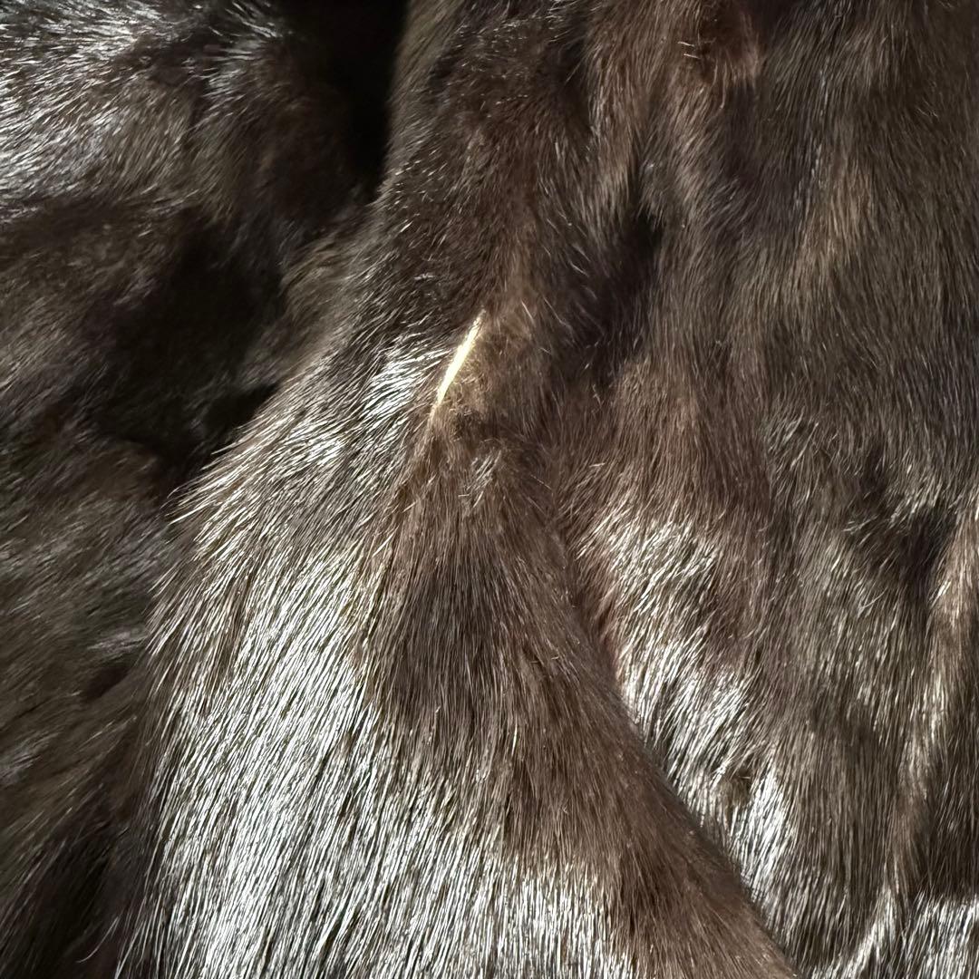 総丈80cm マホガニーミンク ファーコート 毛皮 艶々 毛並み◎ なめし柔らか