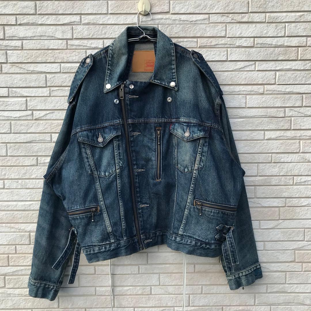ファセッタズム×リーバイス　デニムジャケット　L　3rd　ライダース