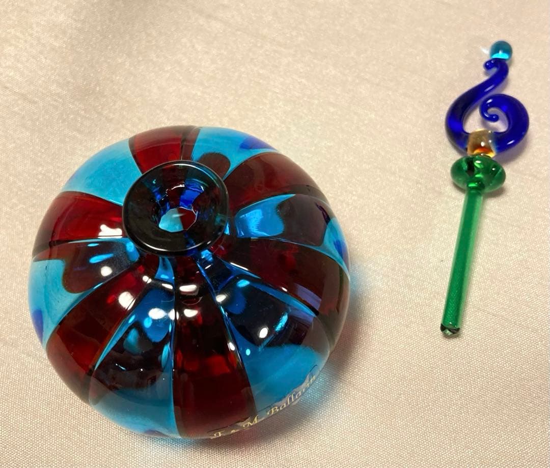 【F＆M Ballarin ムラーノガラス】 香水瓶／イタリア／工芸品／美術品