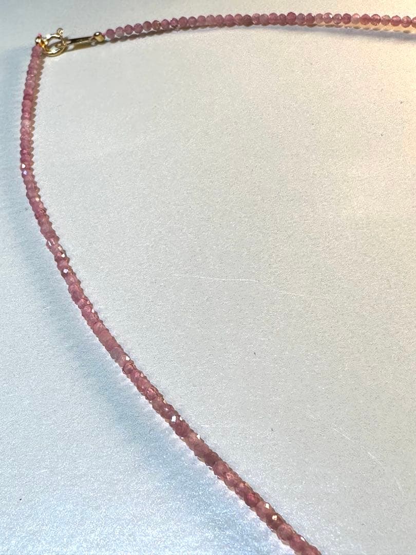K18 ピンクトルマリンネックレス