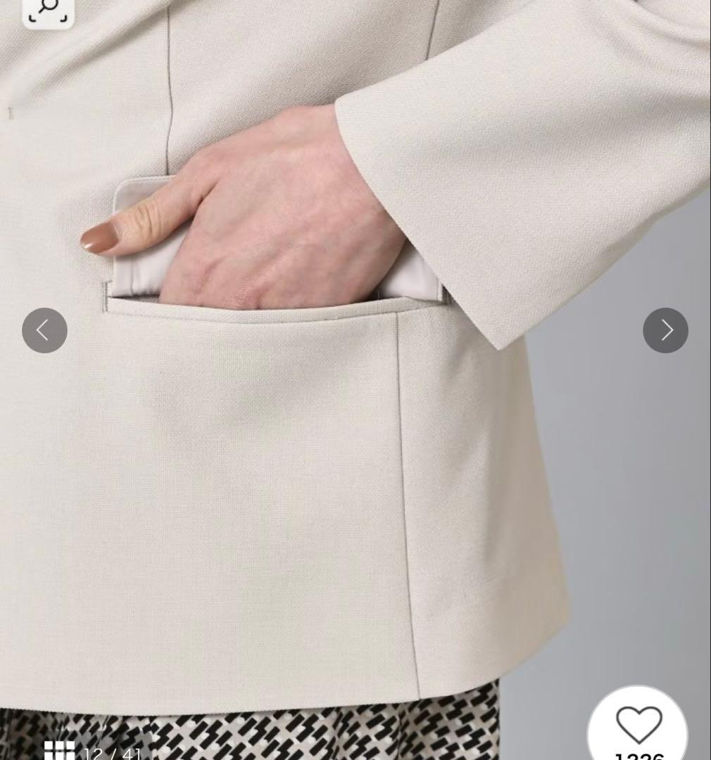 新品　アンタイトル　スカート スーツ　ライトグレー系orライトベージュ系　XS