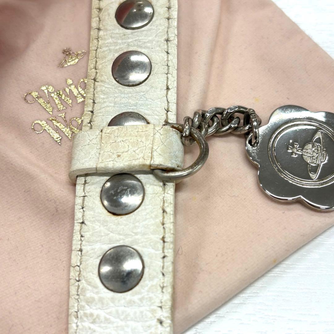 ◎ヴィヴィアン・ウエストウッド スタッズ付きオーブロゴレザーストラップ 廃盤品