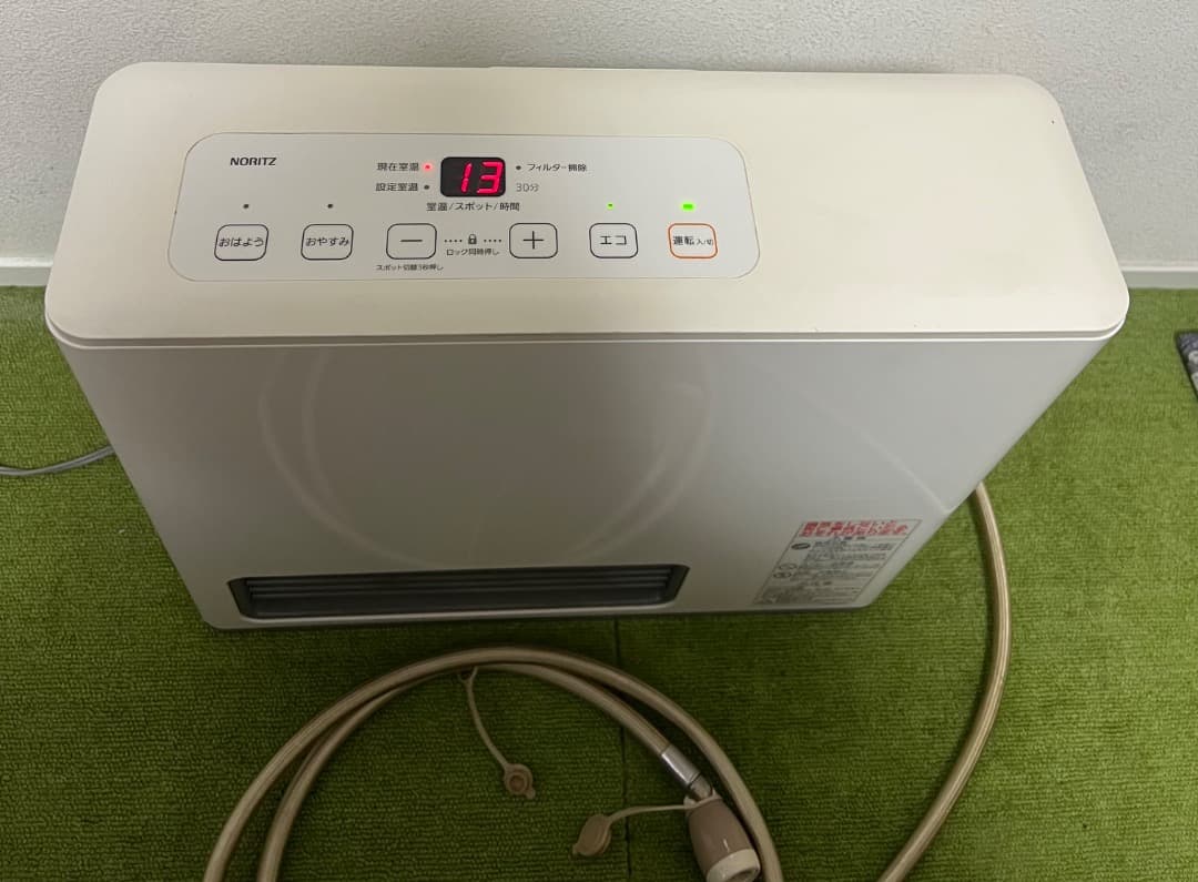 NORITZ ガスファンヒーター 2019年製 都市ガス