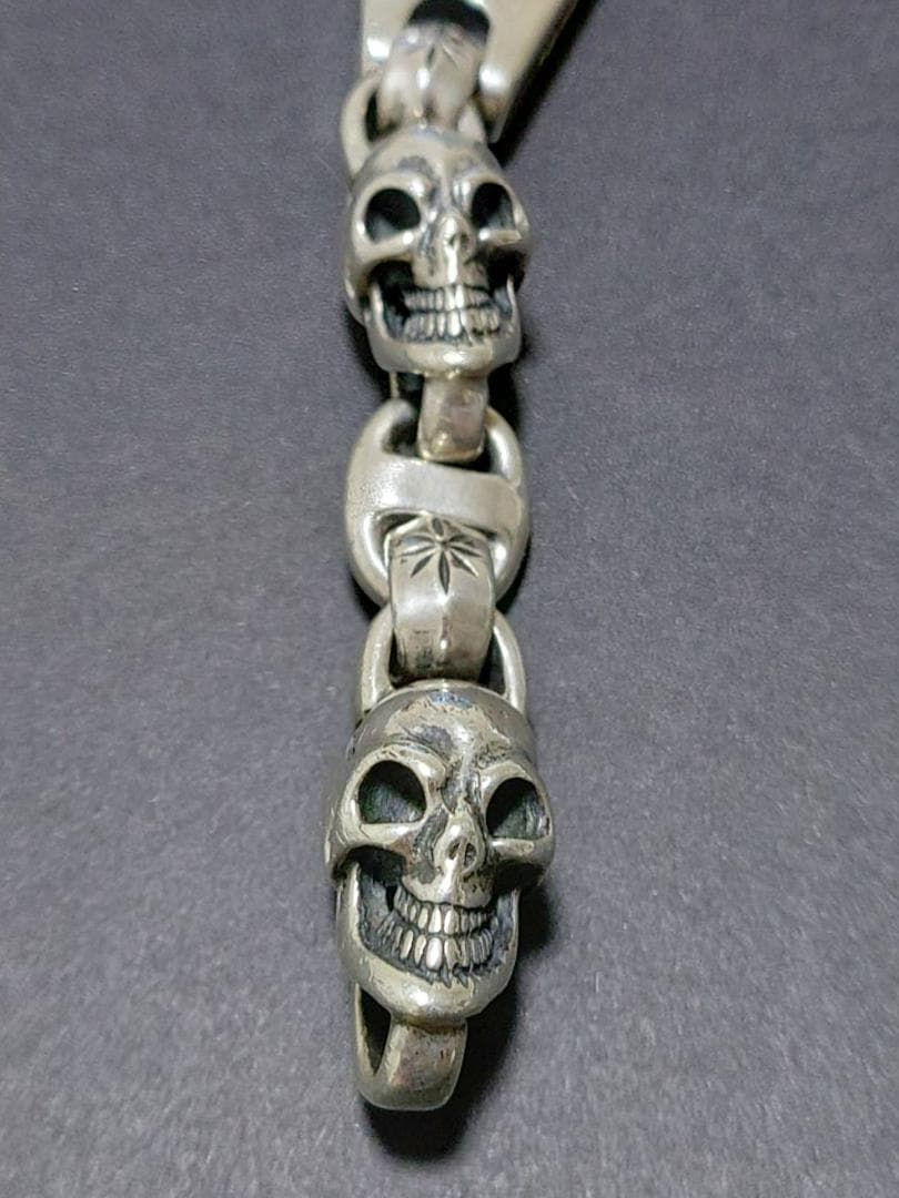 ビルウォールレザー_スカルキーチェーン