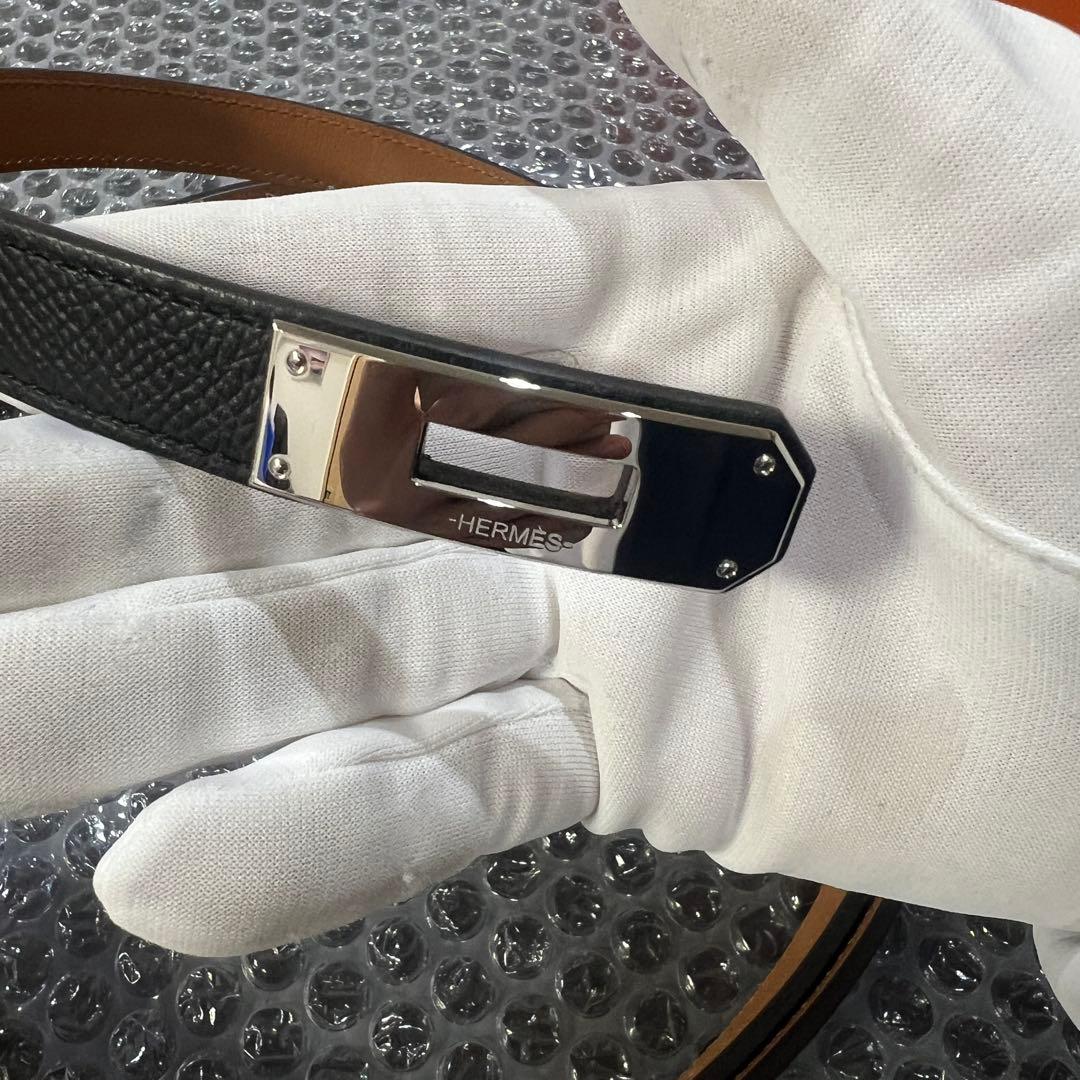 Hermès ベルト《ケリー》18 レザーベルト ブラック