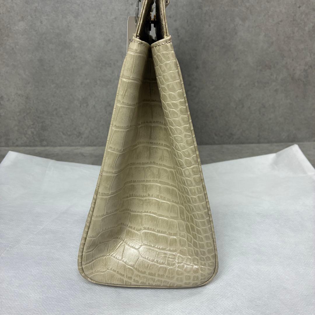 l*t様 未使用✨HAMANO 濱野皮革工藝　クロコ　フォーマル バッグ