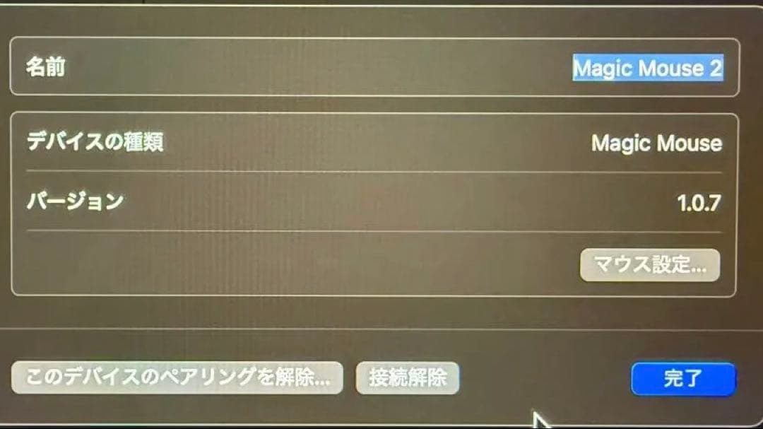 MacBook Pro 2019 13インチ　マジックマウスブラック付