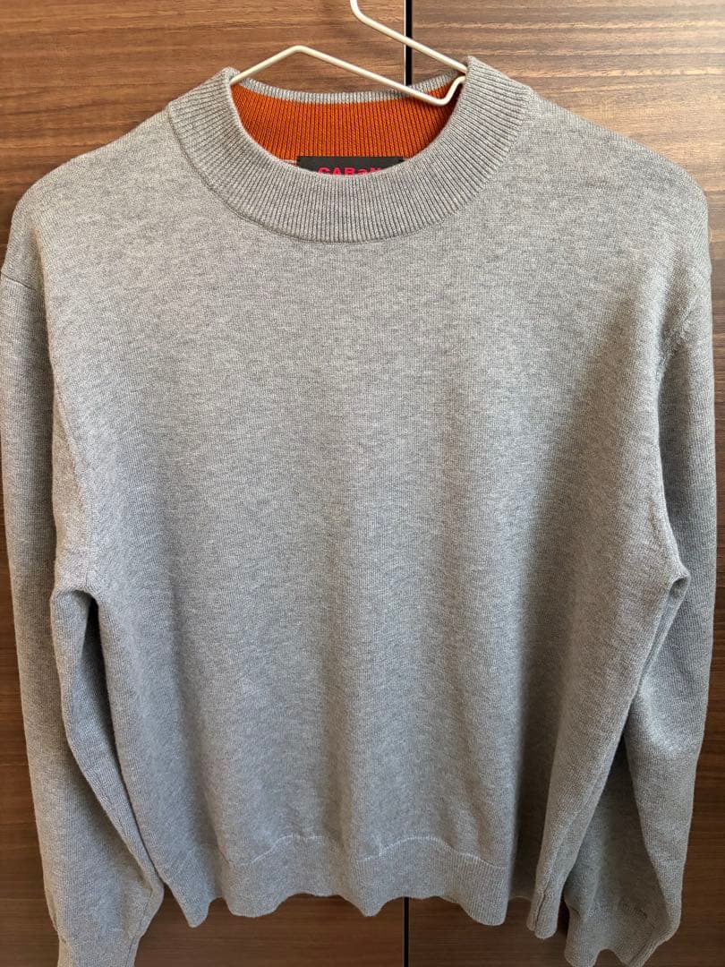 マ*ン様 CABaN コットンカシミヤ プレーンモックネックプルオーバー 定価4
