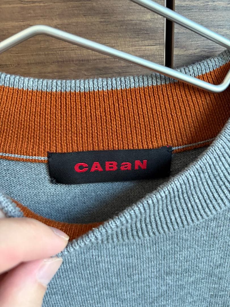 マ*ン様 CABaN コットンカシミヤ プレーンモックネックプルオーバー 定価4