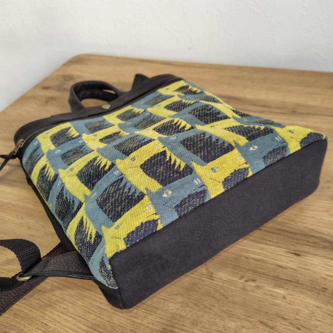 ミナペルホネン/thoroughbredサラブレットネイビー/牛革A4トートリュ