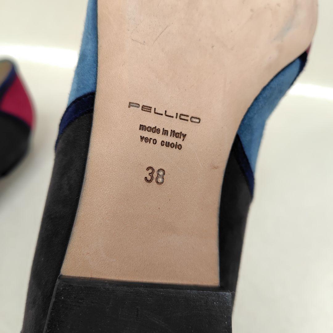 ★ほぼ未使用★ペリーコ パンプス 25cm フラット ポインテッド スエード