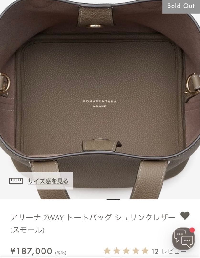 【新品】ボナベンチュラ　アリーナ　2WAY トートバッグ　エトープ