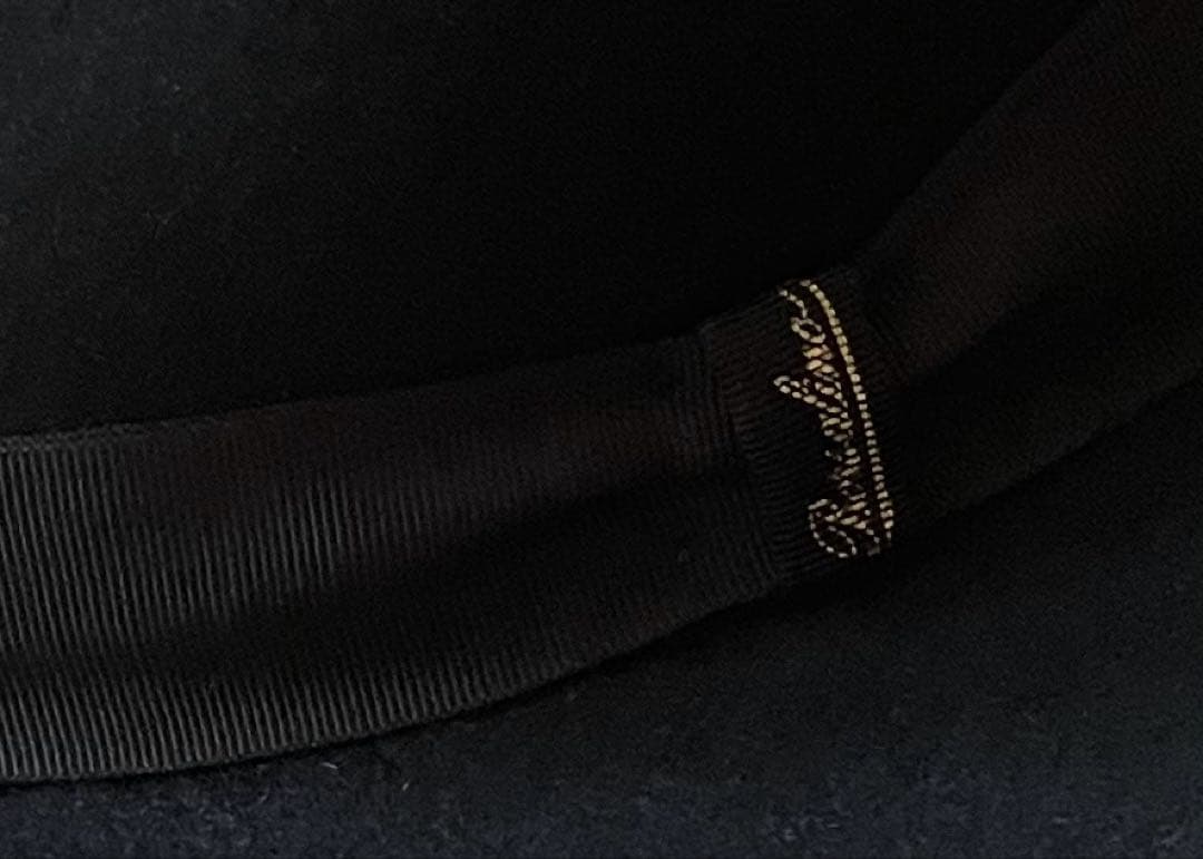 Borsalino ボルサリーノ58 ティアドロップ　中折れ帽　ブラック　ハット