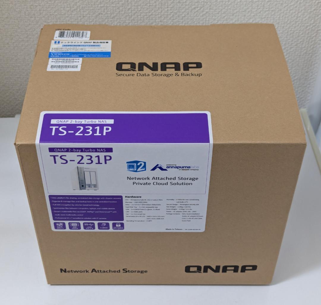 外付けハードディスク・ドライブ QNAP TP-231P + 4TBx2