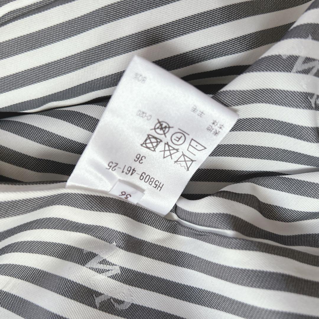 美品　マッキントッシュフィロソフィー　メルトンステンカラーコート　青　カシミヤ