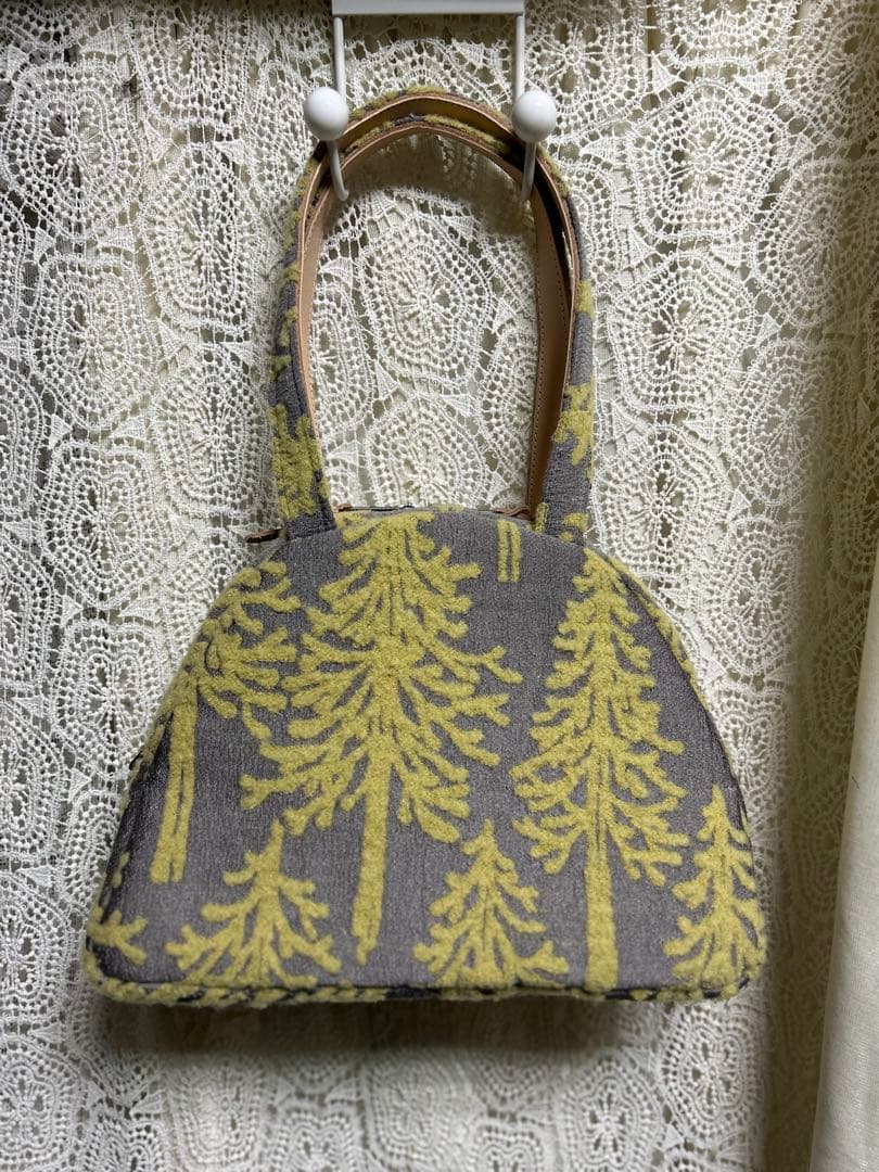 しし 51102B ミナペルホネンハンドメイドラウンド型バッグ