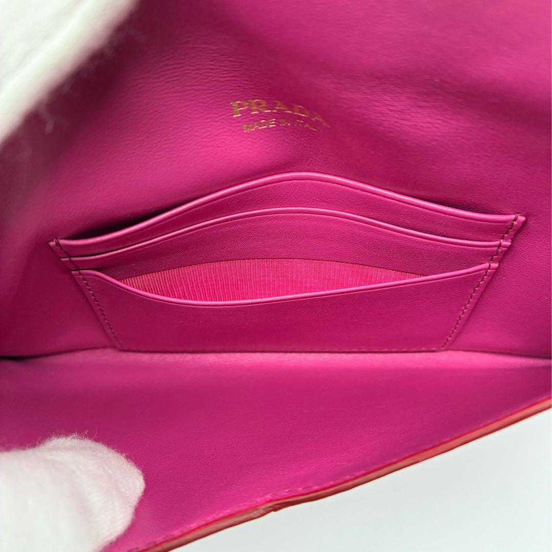 【箱付き】PRADA プラダ レザー ピンク 長財布 A1355A2