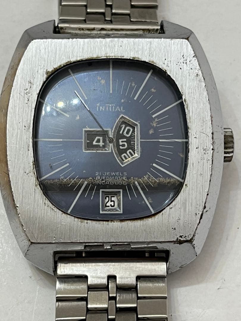 initial メンズ腕時計　メカデジ　自動巻き