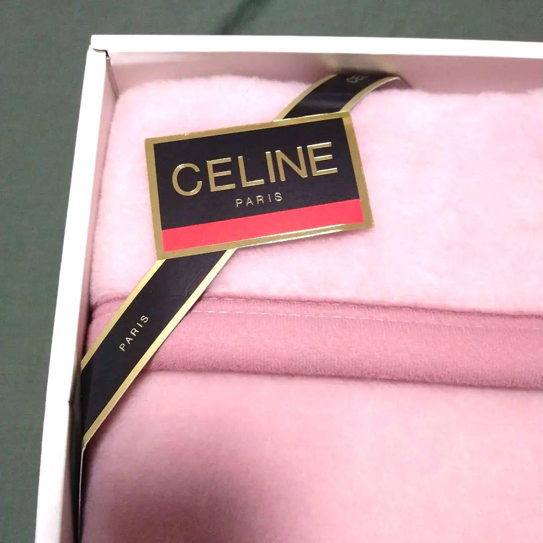 CELINE ピンク ミンクタッチ　アクリル毛布