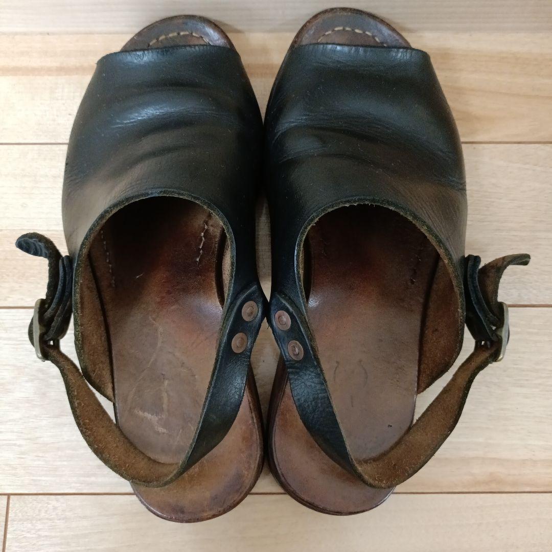 MOTO モト　レザーサンダル　ブラック