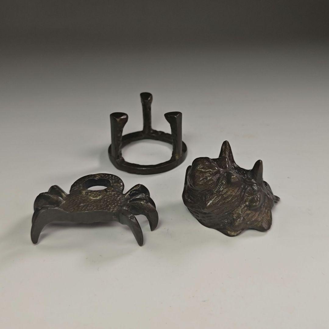 ウ304 七種蓋置『金谷浄雲作』『唐銅 七種蓋置　共箱』茶道具