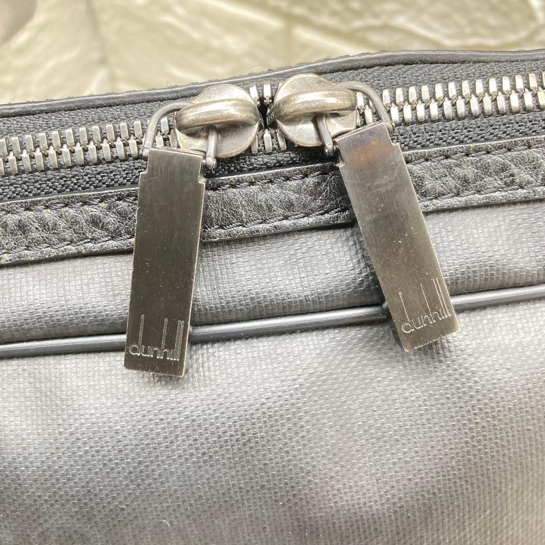 美品❗️ dunhill ダンヒルPVCハンドバッグビジネスバッグメンズ ブラック