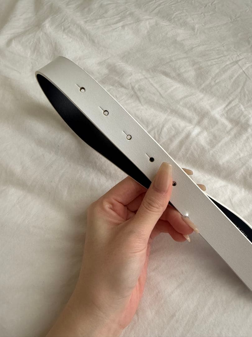 【せんにょん】DIESEL ホワイトレザーベルト