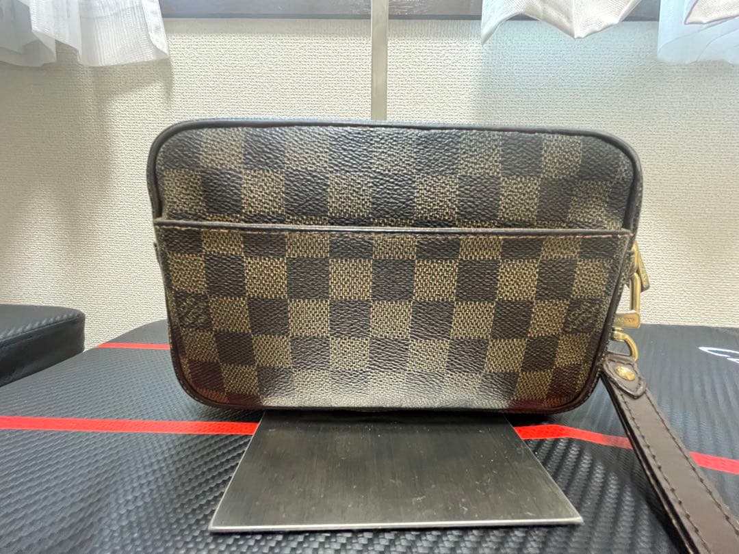 【希少】ルイヴィトン ダミエ セカンドバッグ ポーチ ビエ マカオ エベヌ