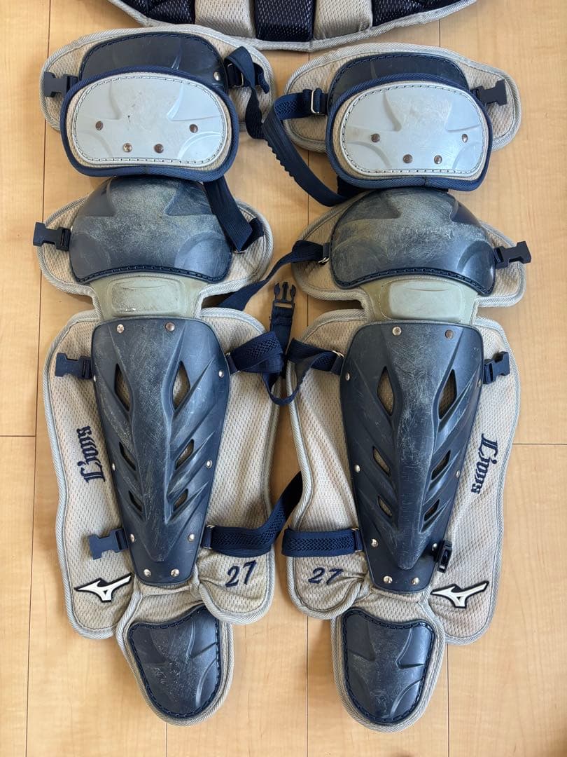 わ*ん様 ミズノ キャッチャー防具セット ネイビー/グレー