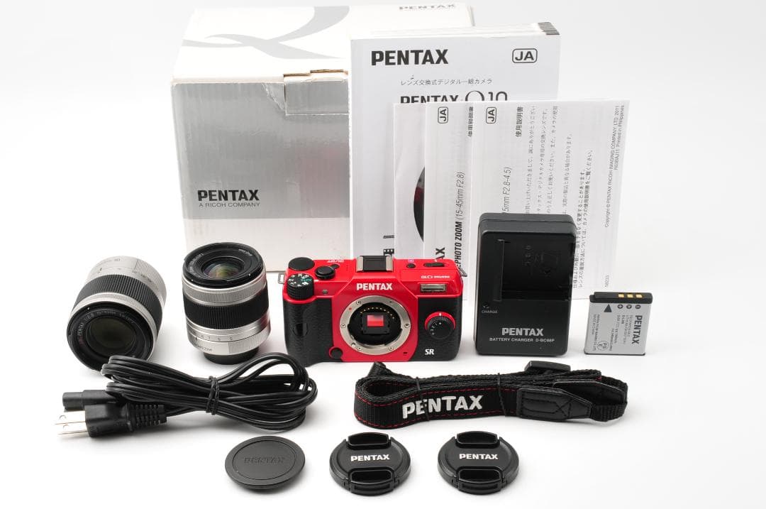PENTAX Q10 レッド ショット 550枚 2レンズ 元箱入 #98