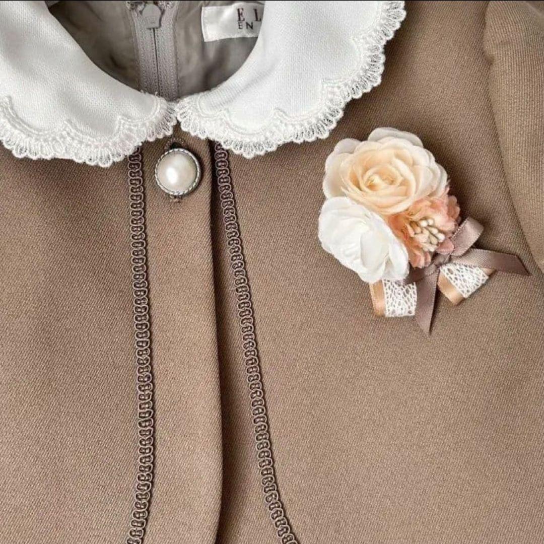 限定お値下げ中です【120】エルアンノアール アンサンブル フォーマル ブラウン