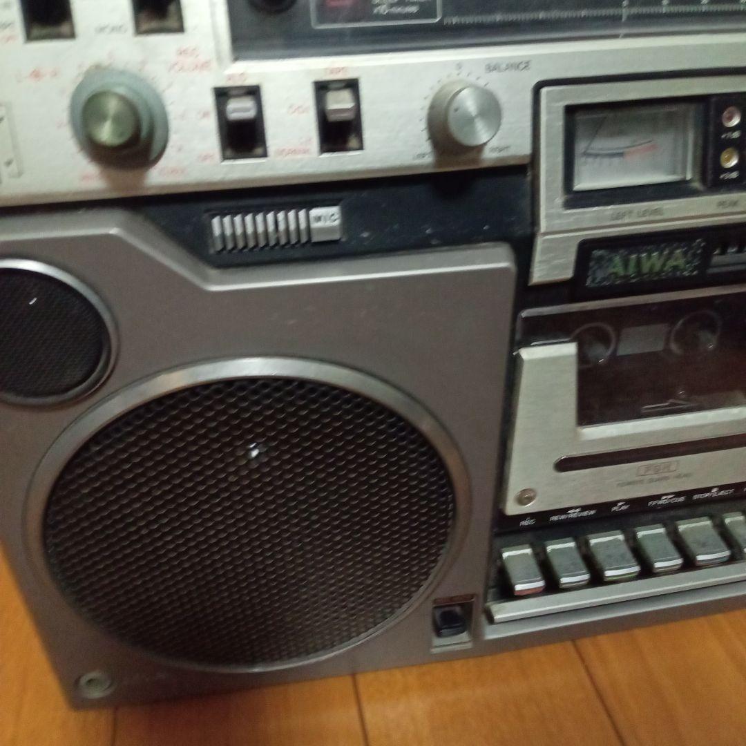 AIWA アイワ 大型ラジカセ CS-80 昭和レトロ ラジカセ通電確認品