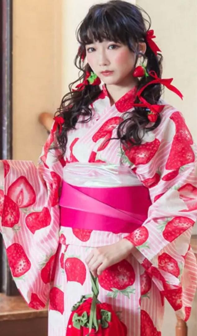 夢展望 浴衣 いちご