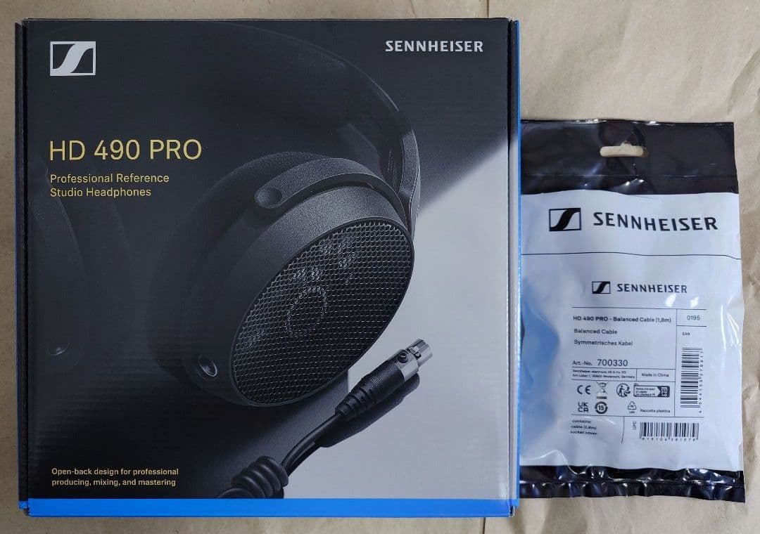 Sennheiser HD 490 PRO と 4.4mmバランス接続ケーブル