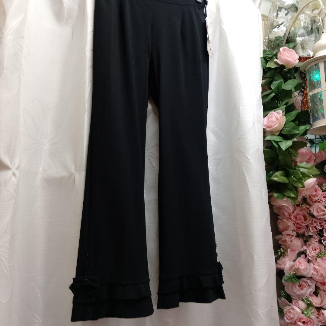 黒サラッとしたフルレングスパンツサイズ40　42