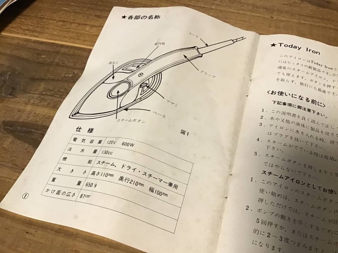 ★レトロ家電/サンビーム/1972年/高級スチーム/アメリカン家電/アイロン