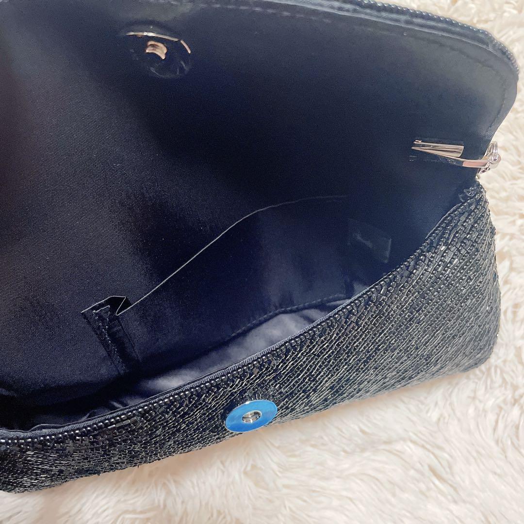 新品未使用　東京イギン フォーマルバッグ ハンドバッグ ブラック ビーズ