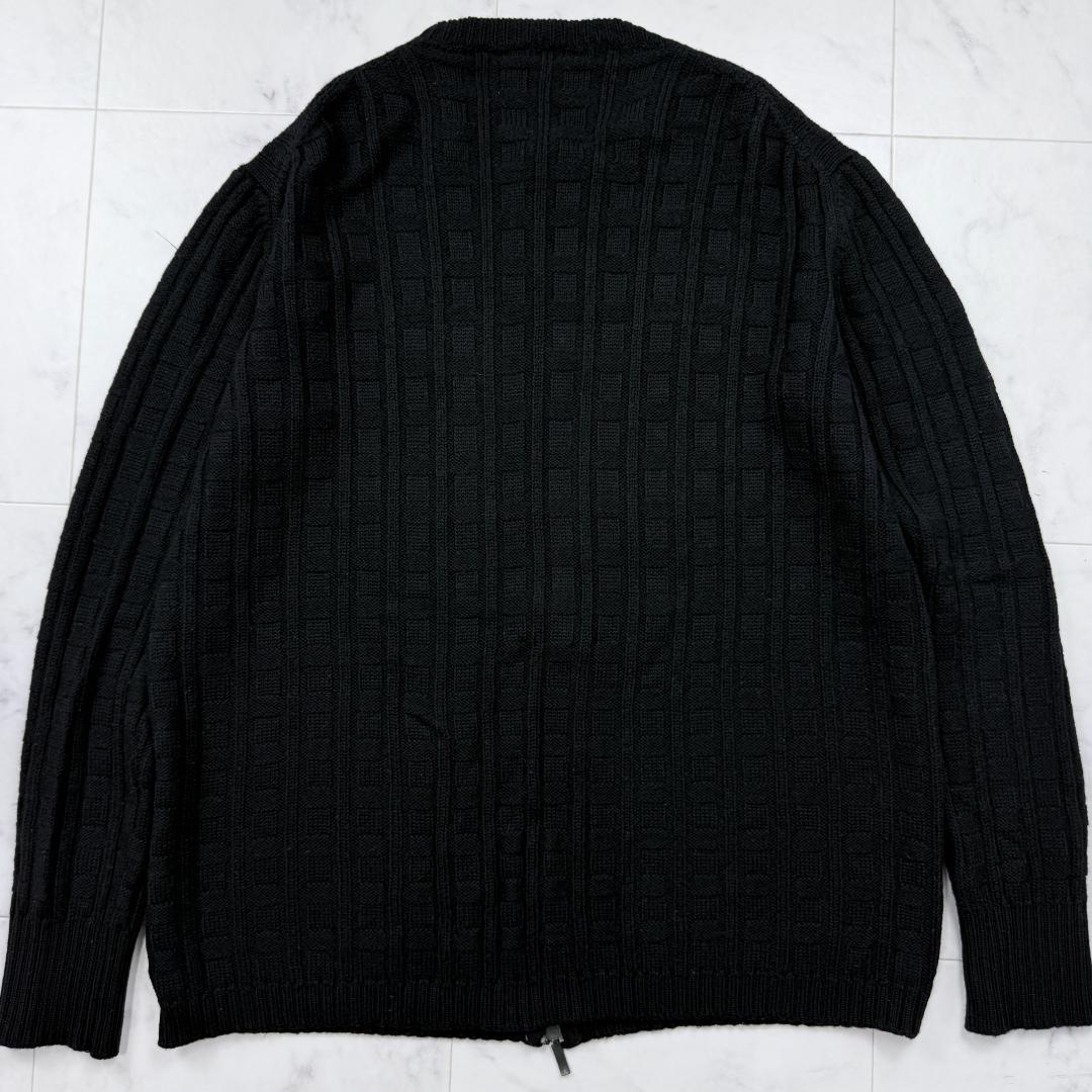 大きいサイズ【美品】アルマーニコレツォーニ ドライバーズ ニット 黒