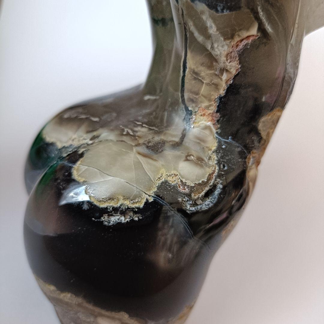 BIG　ボルケーノアゲート　火山瑪瑙　女性像　モデル　トルソー　天然石　置物