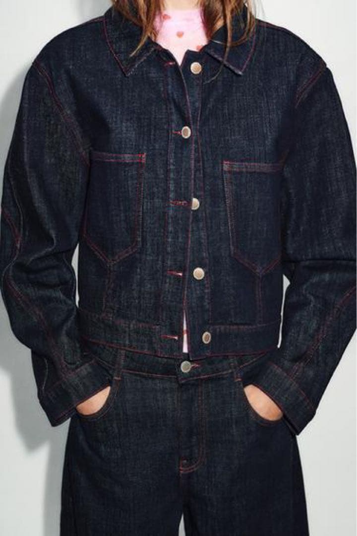 ZARA Z1975肩パッド入りジャケット XSサイズ新品タグ付き　ハート