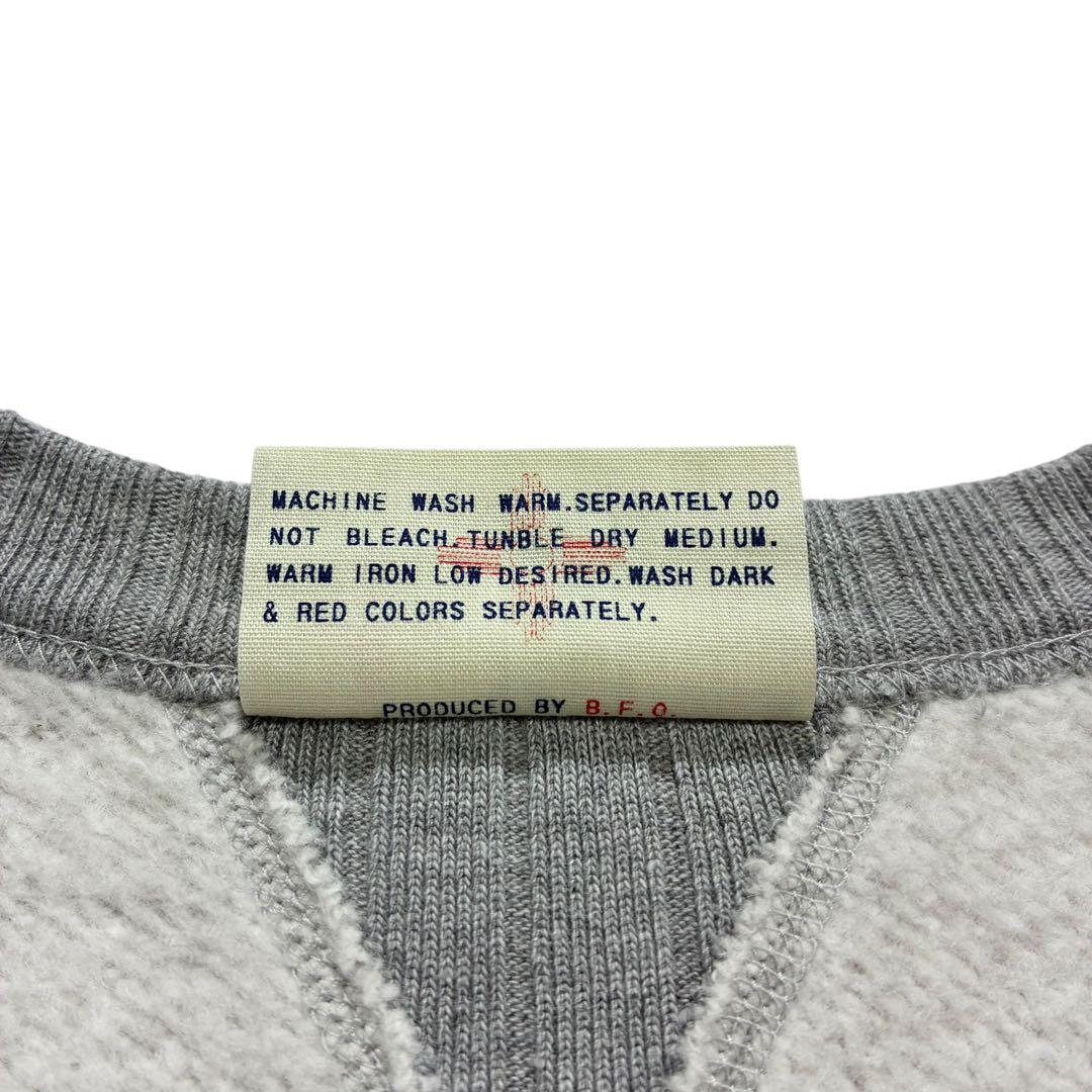 TWO MOON 両V スウェット 44/46 霜降りグレー バックプリント