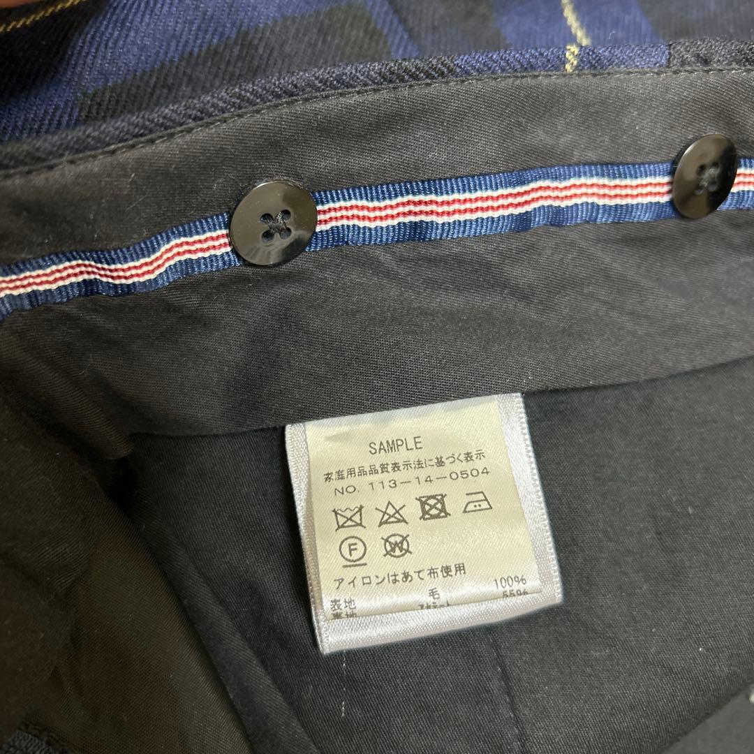 【レア】サンプル品ベルナールザンス チェック柄 スラックス　サイズ42