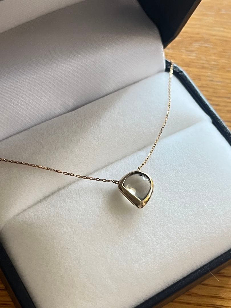 ◾️ete K10 クォーツ　フローライト ネックレス