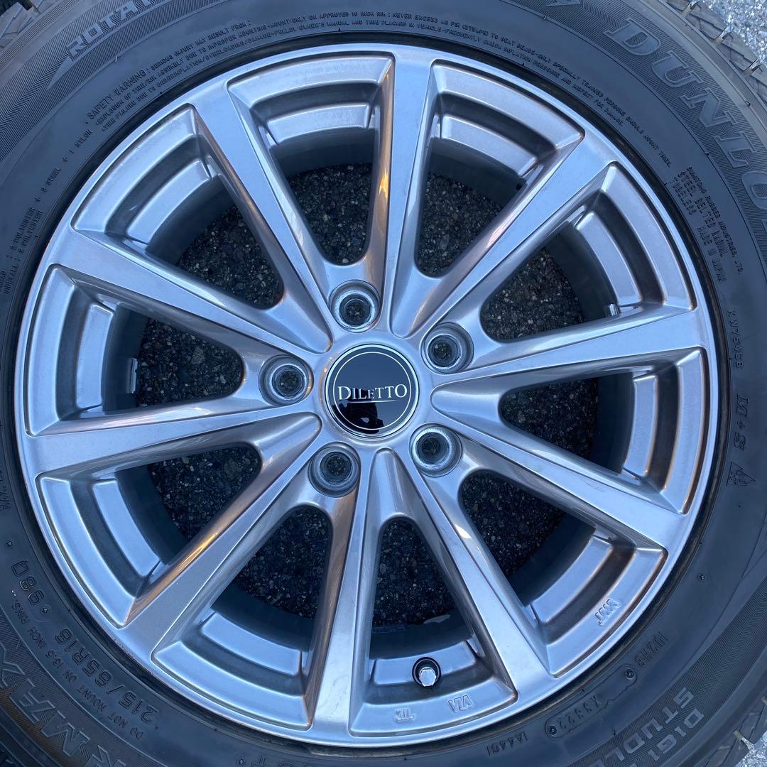中古バリ溝ダンロップスタッドレスセット215/65R16 30系ヴェルファイア等