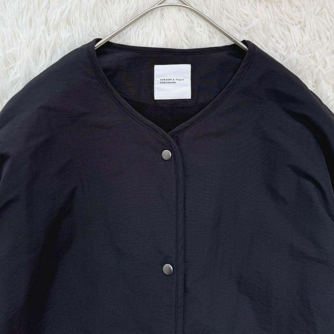 北欧暮らしの道具店 「ふんわり軽くてあったかい」洗えるショート丈コート 黒