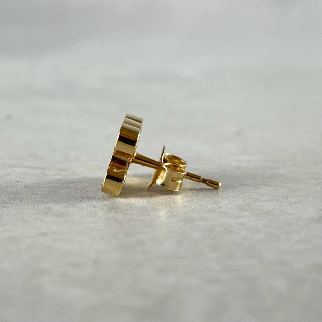 現行　CELINE　セリーヌ　トリオンフ　ラインストーン　ピアス　ゴールド　金色