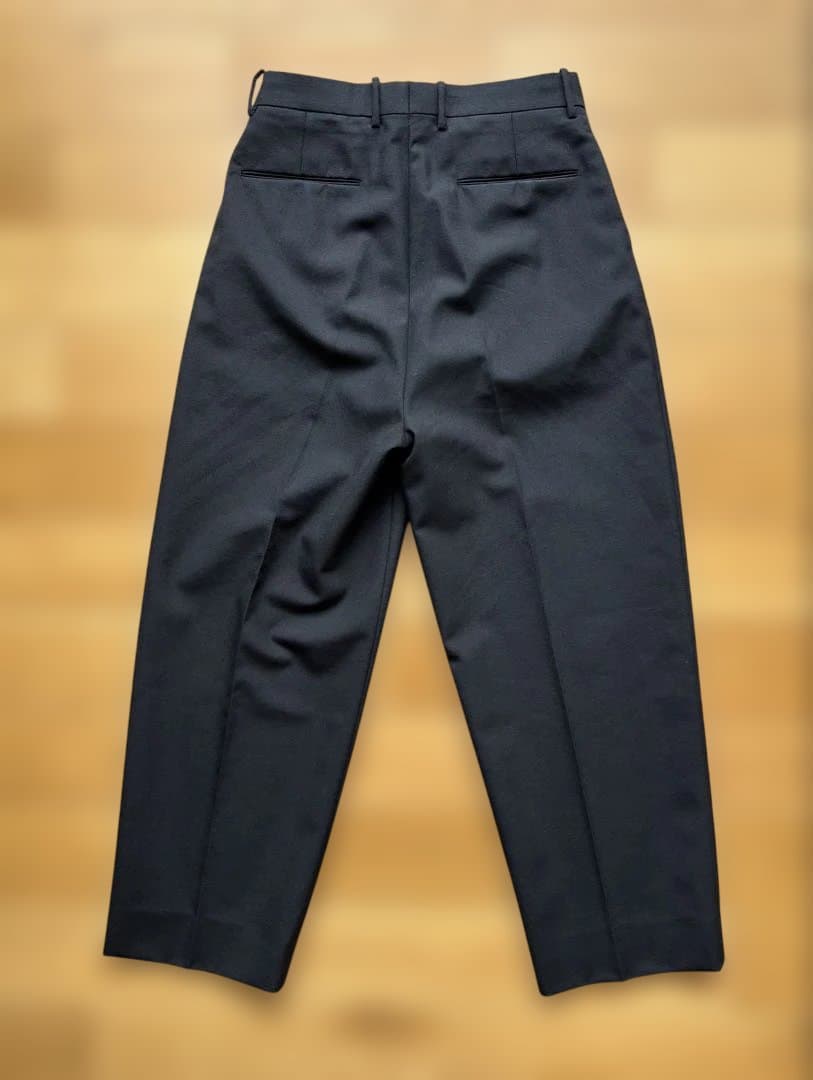 Steven Alanウール オックスフォード ツープリーツ ドレストラウザーズ