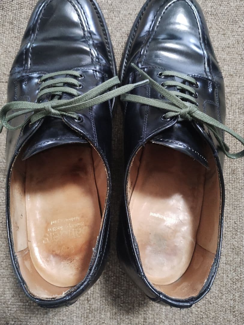 SANDERS サンダース Uチップミリタリーダービーシューズ UK7.5