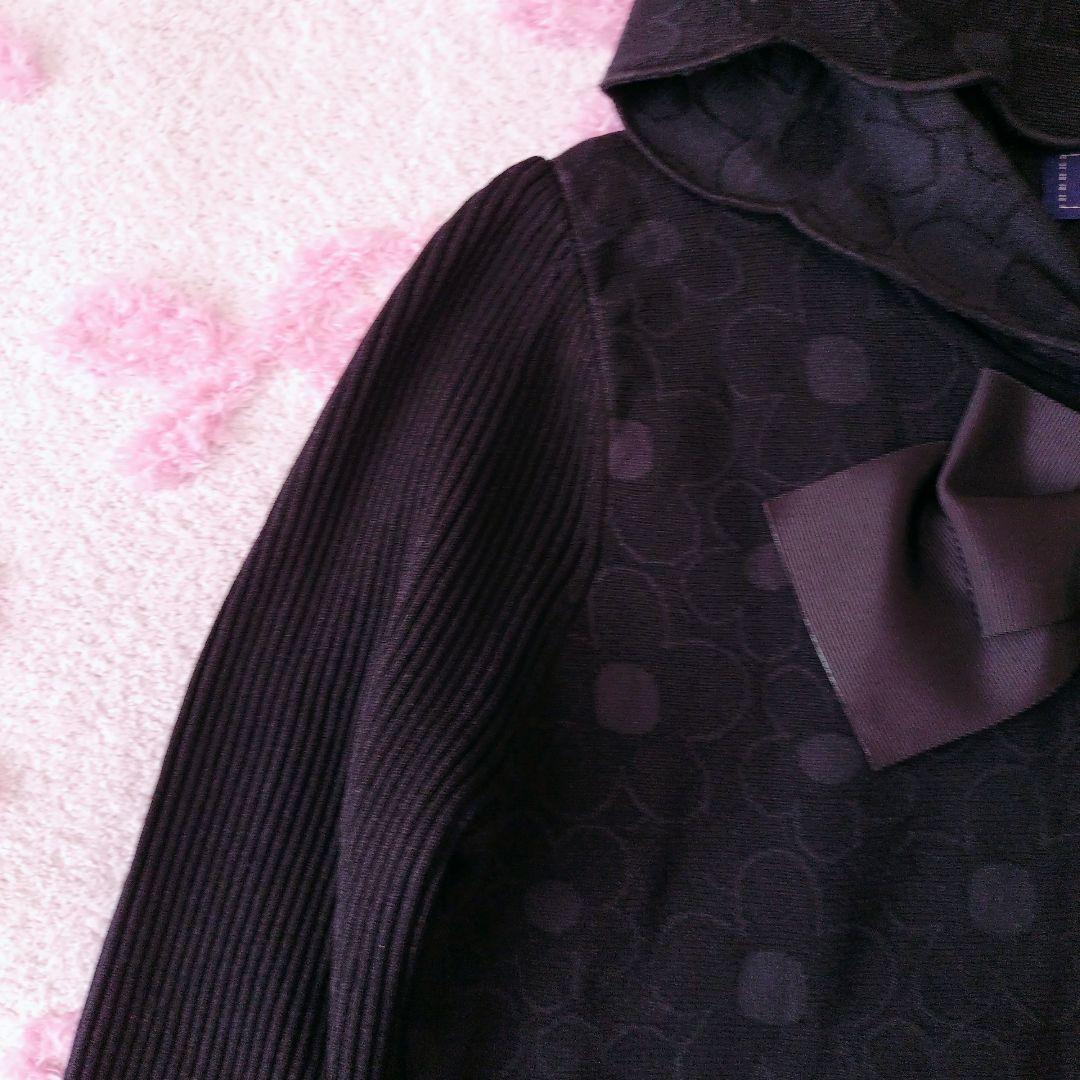 ♡エムズグレイシー♡2023年♡スカラフードジップアップニット♡パーカー♡フード