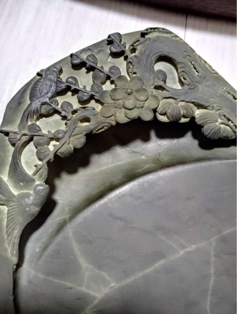 硯【端渓硯　青花・蕉葉白・火捺・金綫など】◆ 8.5吋◆上質箱◆旧老坑水巌坑美石